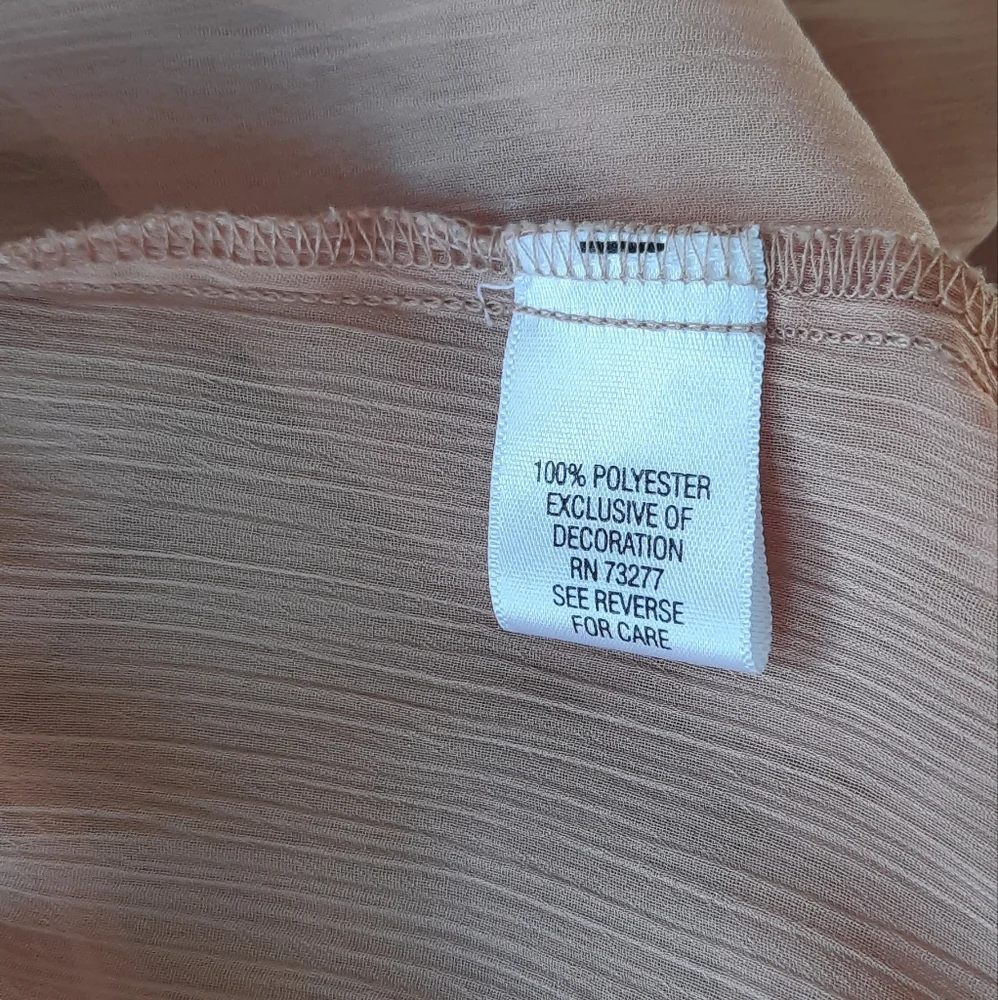 Candie's Sheer Blouse in Dusty Rose - Picture 3 of 5